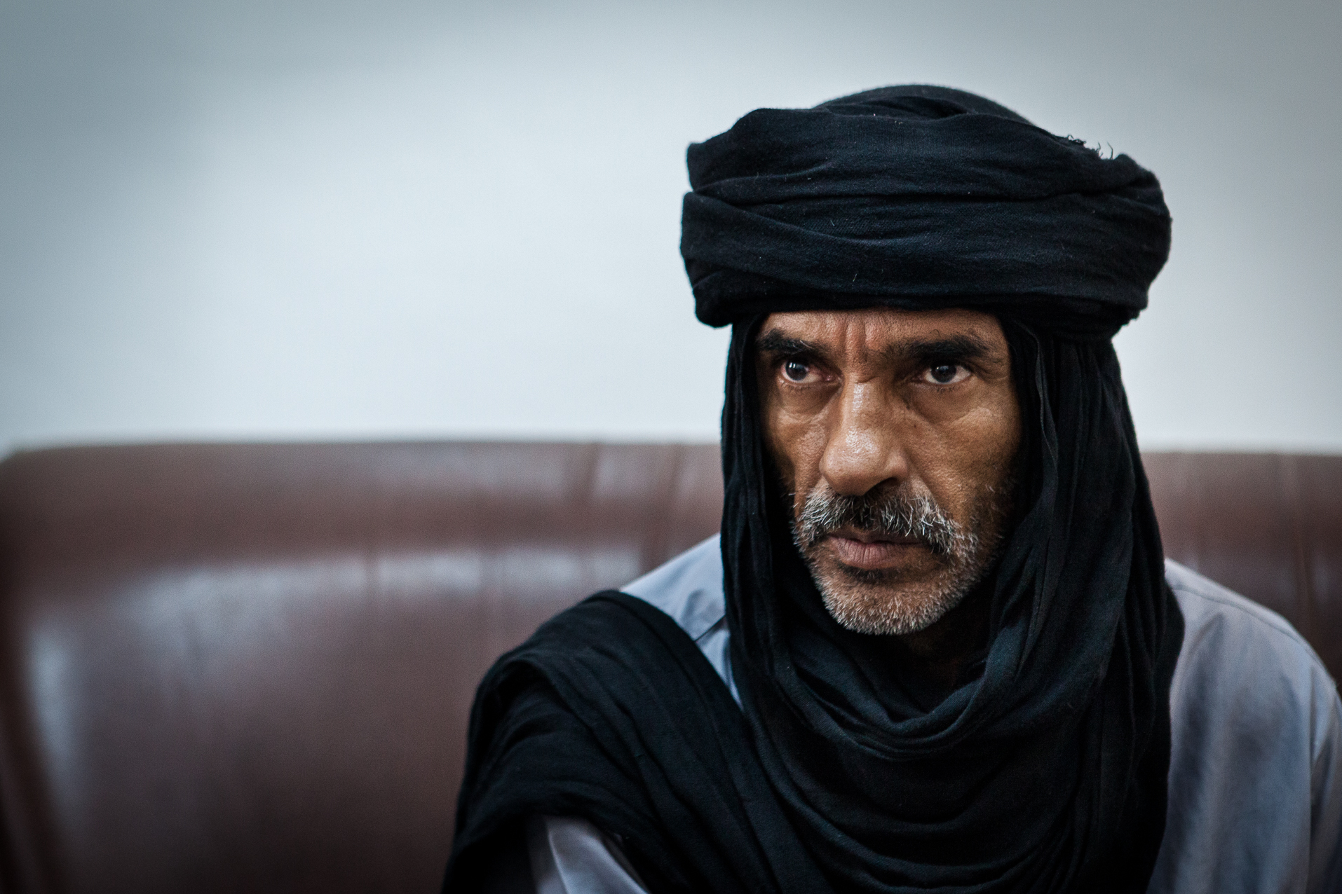 Zenten, 1er Juillet 2012. Moktar, chef guerrier de la ville de Zenten. Cette brigade, la plus puissante du pays, tient notamment Saif Al Islam en détention.