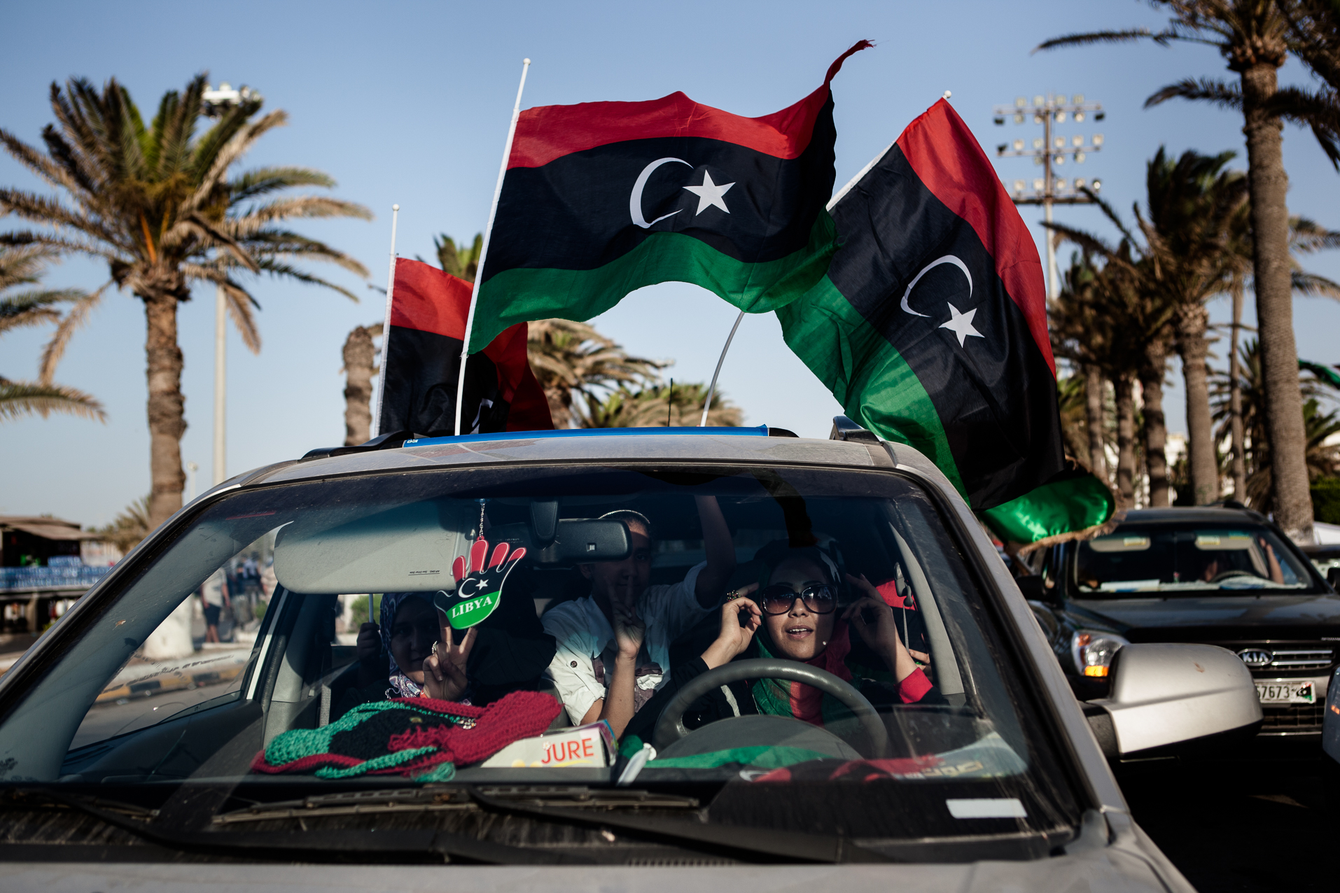 Tripoli, 7 juillet 2012, célébrations sur a place verte de Tripoli, pour les élections législatives.
Tripoli, July 7, 2012, celebrations in Green Square in Tripoli for the first elections.