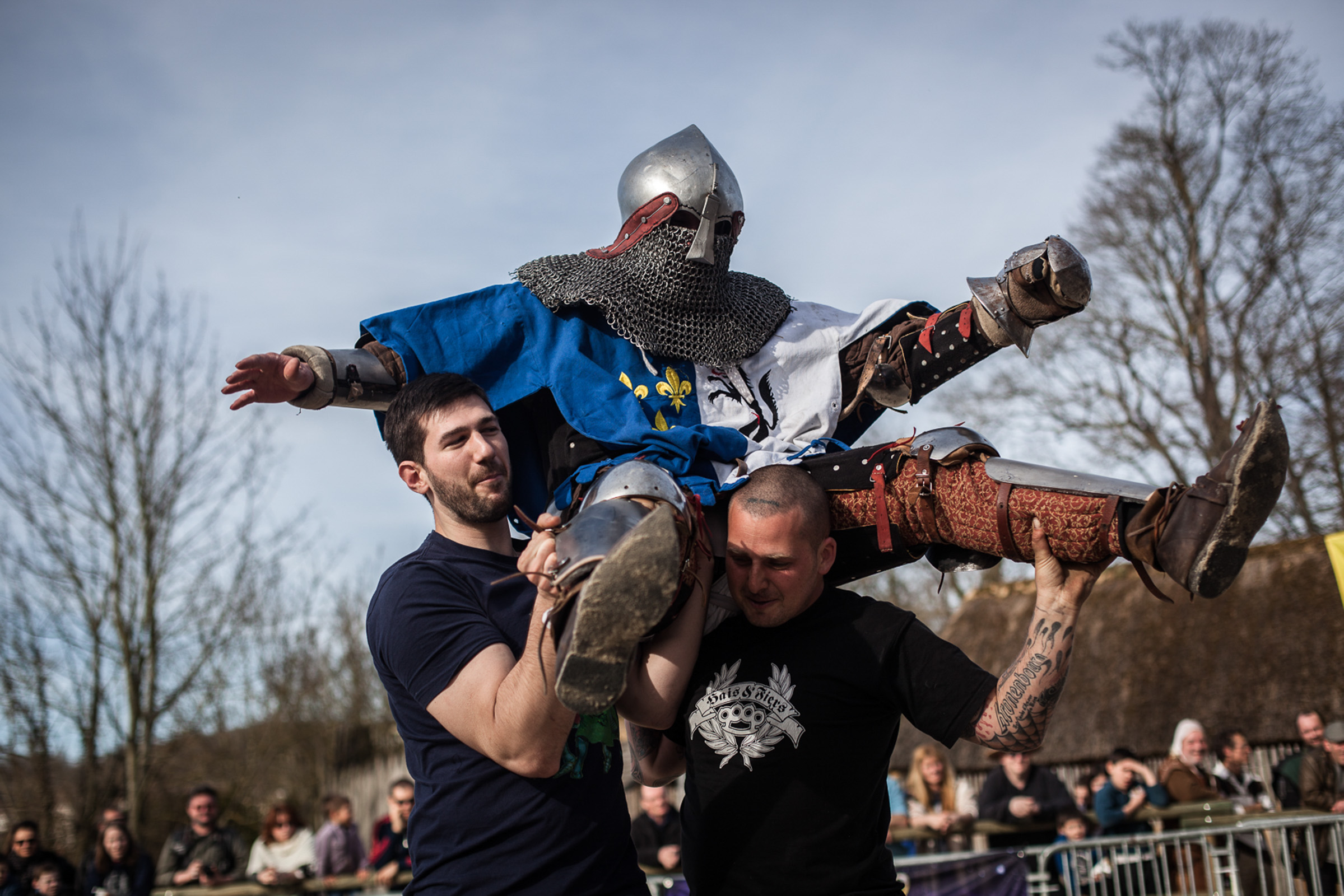 Chateau-Thierry, 7 Mars 2015. Le champion du Tournoi de medieval full contact. Tous les coups sont permis, les combattants s'affrontent en équipe ou en individuel. Les règles sont simples : chaque combatant doit s'arrêter de combattre à partir du moment où il met un genou à terre.

Chateau-Thierry, 7 March 2015. medieval full contact tournament's champion. No holds barred, fighters compete in teams or individually. The rules are simple: each combatant must stop fighting from the moment he puts on one knee.