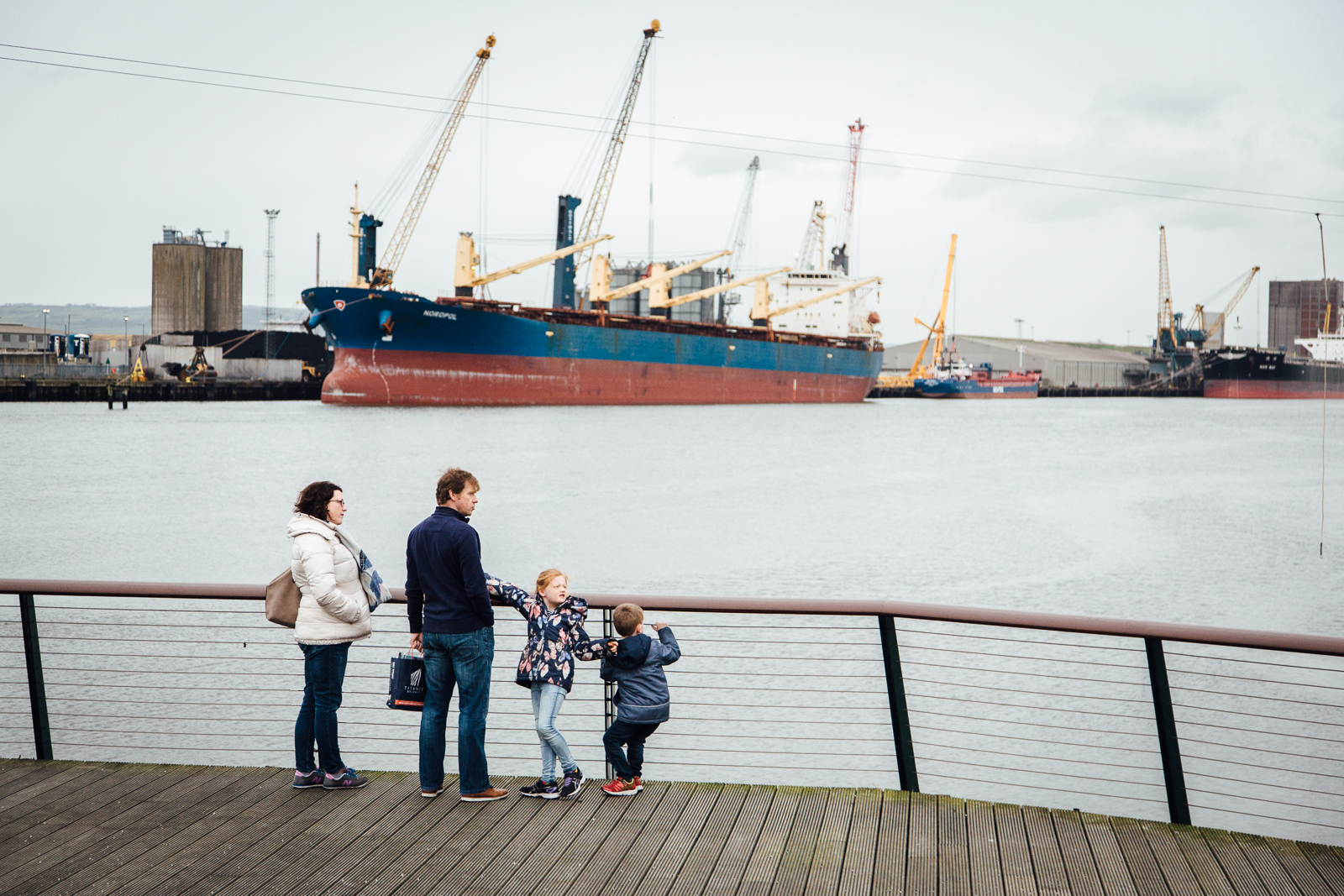 Belfast, le 24 Février 2017. Chantier naval sur lequel a été construit le Titanic. Le chantier erst aujourd'hui devenu l'une des attractions touristiques majeures de la ville.